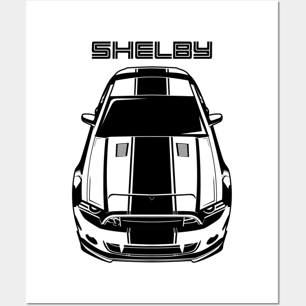 Ford Mustang Shelby GT500 Super Snake 2013-2014 - Black Stripe Wall Art by V8social